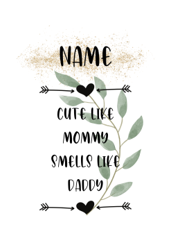 Baby-Kurzarm-Body "Cute like Mommy"
