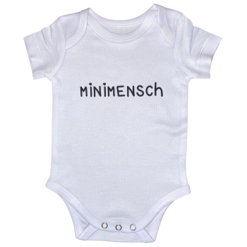 Baby-Kurzarm-Body "minimensch"