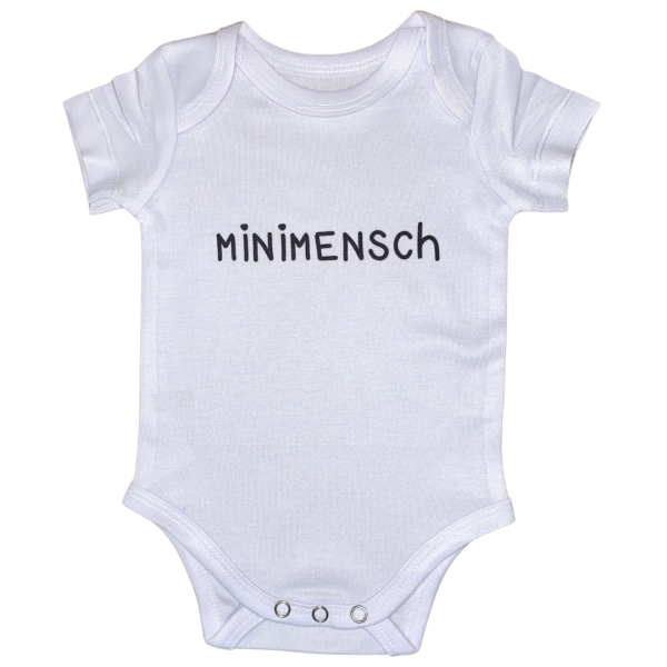 Baby-Kurzarm-Body "minimensch"